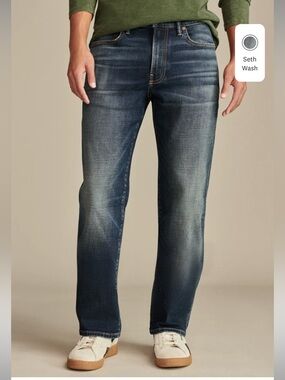 Lucky 329 Classic Straight Dark Wash Blue Jeans, size 32/32